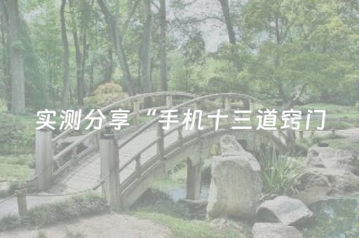 实测分享“手机十三道窍门（专用辅牌神器免安装）