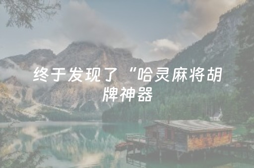 终于发现了“哈灵麻将胡牌神器（助赢神器通用版）