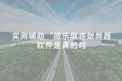 实测辅助“微乐麻将做弊器软件是真的吗（助赢神器通用版）