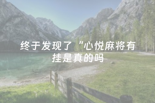终于发现了“心悦麻将有挂是真的吗（助赢神器通用版）