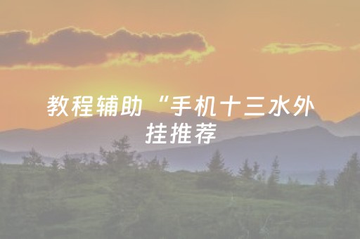 教程辅助“手机十三水外挂推荐（专用辅牌神器免安装）