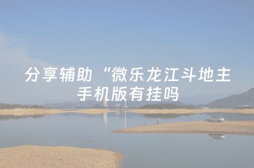分享辅助“微乐龙江斗地主手机版有挂吗（专用辅牌神器免安装）