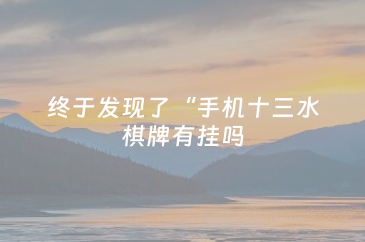 终于发现了“手机十三水棋牌有挂吗（专用辅牌神器免安装）