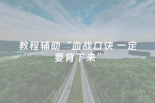 教程辅助“血战口诀 一定要背下来”（详细透视教程）-哔哩哔哩