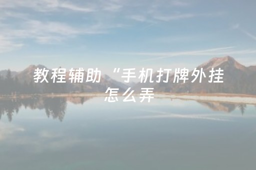 教程辅助“手机打牌外挂怎么弄（专用辅牌神器免安装）