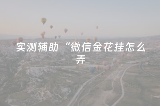 实测辅助“微信金花挂怎么弄（专用辅牌神器免安装）