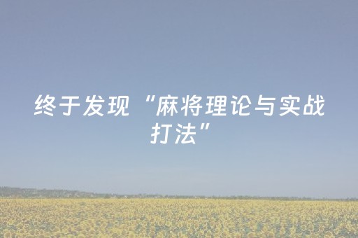 终于发现“麻将理论与实战打法”（详细透视教程）-哔哩哔哩