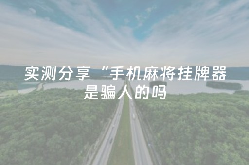 实测分享“手机麻将挂牌器是骗人的吗（专用辅牌神器免安装）
