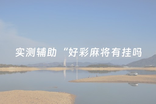 实测辅助“好彩麻将有挂吗（助赢神器通用版）