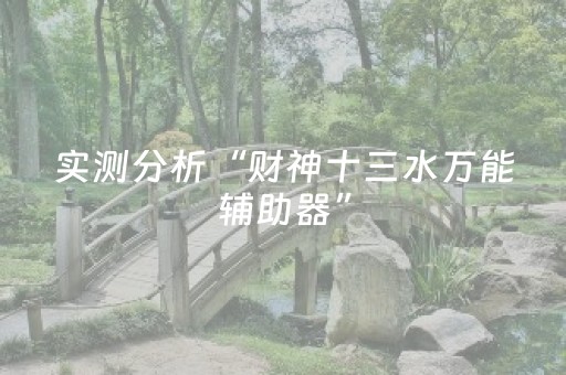 实测分析“财神十三水万能辅助器”（详细透视教程）-哔哩哔哩