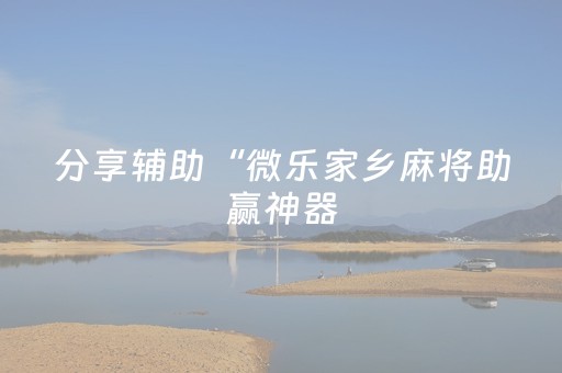 分享辅助“微乐家乡麻将助赢神器（专用辅牌神器免安装）