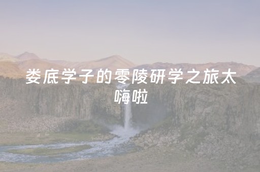 娄底学子的零陵研学之旅太嗨啦