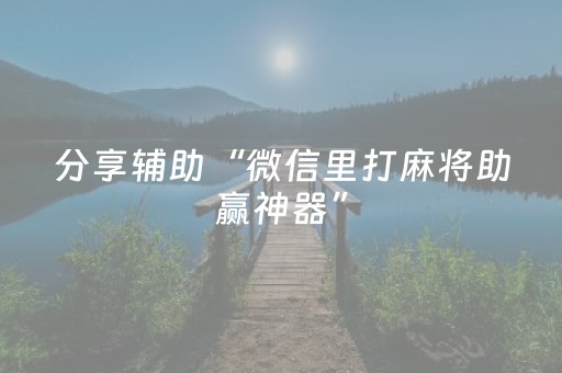 分享辅助“微信里打麻将助赢神器”（详细透视教程）-哔哩哔哩