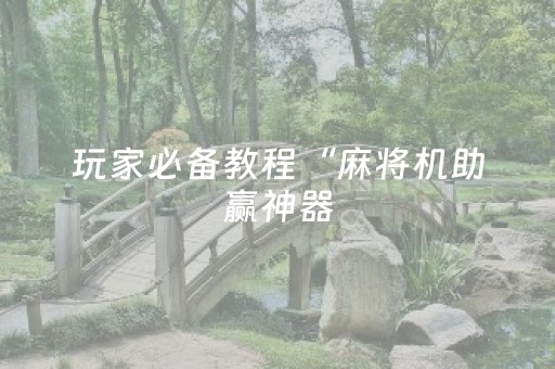 玩家必备教程“麻将机助赢神器（助赢神器通用版）