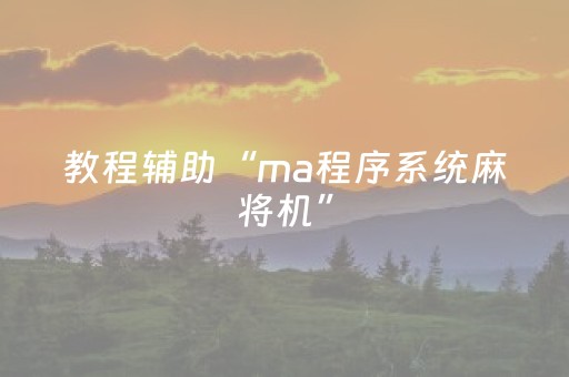 教程辅助“ma程序系统麻将机”（详细透视教程）-哔哩哔哩