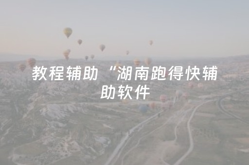 教程辅助“湖南跑得快辅助软件（助赢神器通用版）