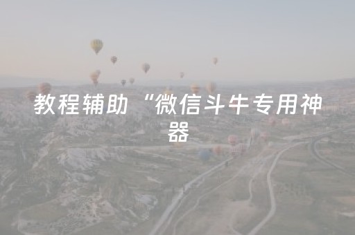 教程辅助“微信斗牛专用神器（专用辅牌神器免安装）