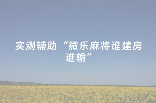 实测辅助“微乐麻将谁建房谁输”（详细透视教程）-哔哩哔哩