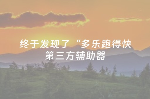 终于发现了“多乐跑得快第三方辅助器（专用辅牌神器免安装）