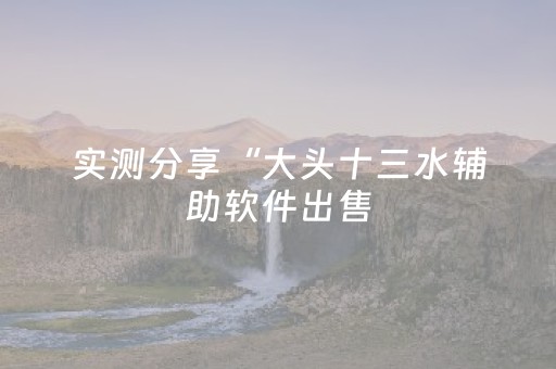 实测分享“大头十三水辅助软件出售（专用辅牌神器免安装）