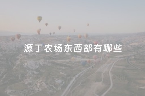 源丁农场东西都有哪些（源丁农场官网）