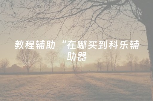 教程辅助“在哪买到科乐辅助器（助赢神器通用版）