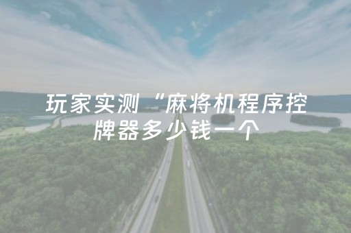 玩家实测“麻将机程序控牌器多少钱一个（专用辅牌神器免安装）