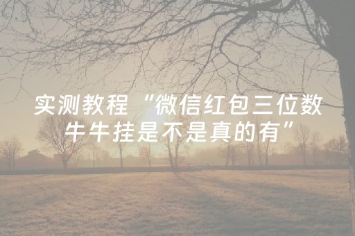 实测教程“微信红包三位数牛牛挂是不是真的有”（详细透视教程）-哔哩哔哩