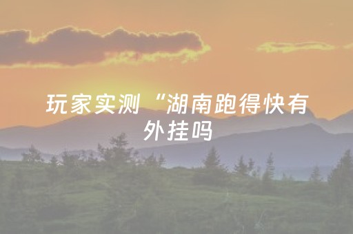 玩家实测“湖南跑得快有外挂吗（助赢神器通用版）