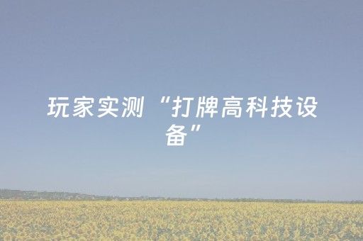 玩家实测“打牌高科技设备”（详细透视教程）-哔哩哔哩