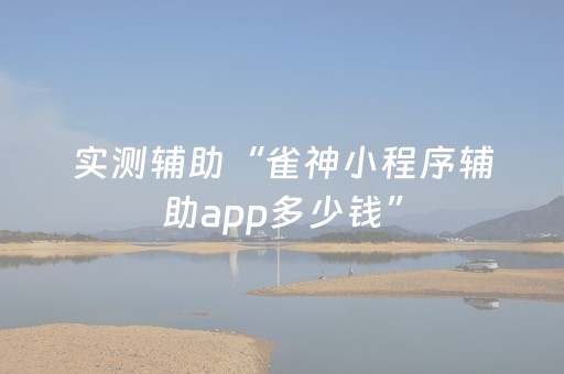 实测辅助“雀神小程序辅助app多少钱”（详细透视教程）-哔哩哔哩