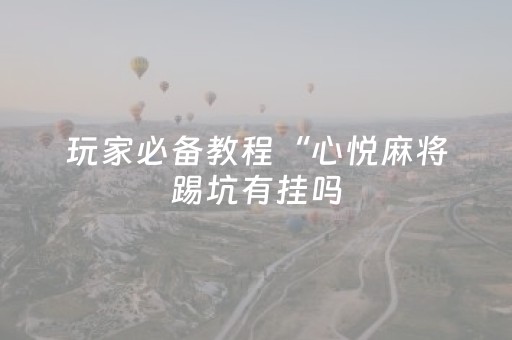 玩家必备教程“心悦麻将踢坑有挂吗（专用辅牌神器免安装）
