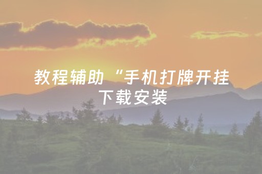 教程辅助“手机打牌开挂下载安装（专用辅牌神器免安装）