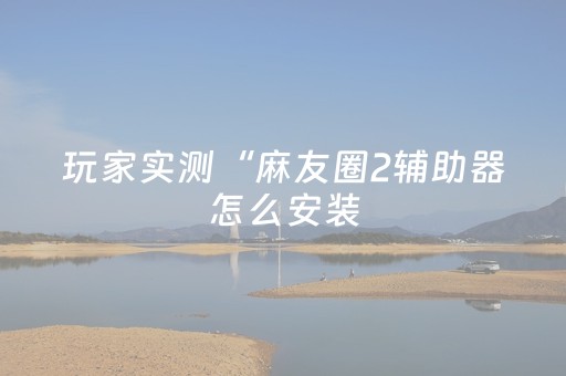 玩家实测“麻友圈2辅助器怎么安装（专用辅牌神器免安装）