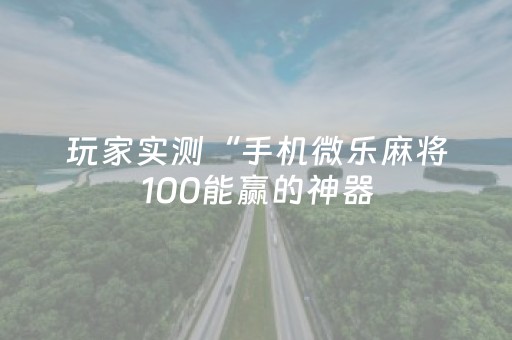 玩家实测“手机微乐麻将100能赢的神器（专用辅牌神器免安装）