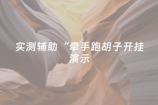 实测辅助“牵手跑胡子开挂演示（助赢神器通用版）