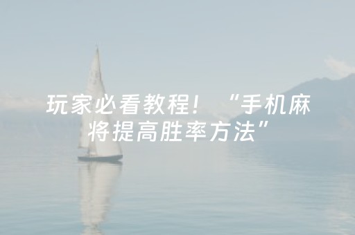 终于发现了“微乐四川麻将插件安装（助赢神器通用版）