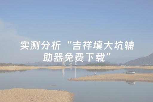 实测分析“吉祥填大坑辅助器免费下载”（详细辅助教程）-哔哩哔哩