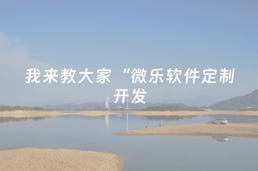 我来教大家“微乐软件定制开发（助赢神器通用版）