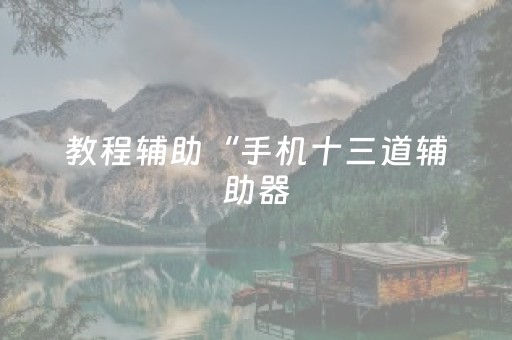 教程辅助“手机十三道辅助器（专用辅牌神器免安装）