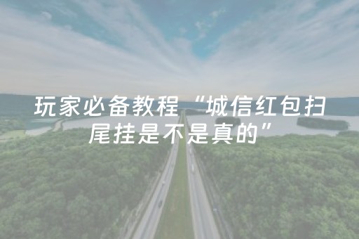 玩家必备教程“城信红包扫尾挂是不是真的”（详细透视教程）-哔哩哔哩