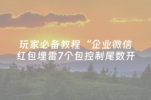 玩家必备教程“企业微信红包埋雷7个包控制尾数开挂软件”（详细透视教程）-哔哩哔哩