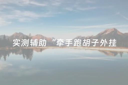 实测辅助“牵手跑胡子外挂（专用辅牌神器免安装）