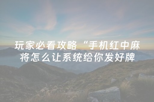 终于发现“麻将程序控牌器免安装（专用辅牌神器免安装）
