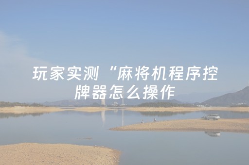 玩家实测“麻将机程序控牌器怎么操作（专用辅牌神器免安装）