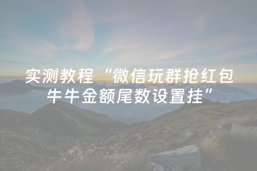 实测教程“微信玩群抢红包牛牛金额尾数设置挂”（详细透视教程）-哔哩哔哩