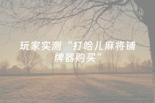 玩家实测“打哈儿麻将铺牌器购买”（详细透视教程）-哔哩哔哩