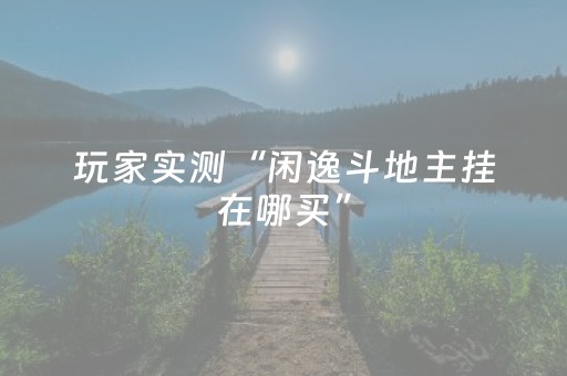 玩家实测“闲逸斗地主挂在哪买”（详细透视教程）-哔哩哔哩