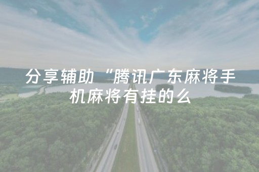 分享辅助“腾讯广东麻将手机麻将有挂的么（专用辅牌神器免安装）