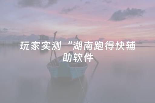 玩家实测“湖南跑得快辅助软件（助赢神器通用版）